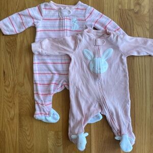3M Carter’s Pink Sleep and Play Footies Pajamas